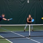 Mixed doubles pickleball with men and women at Guilford Racquet & Swim Club